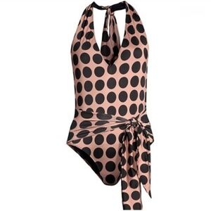 Stella Mcartney Polka Dot Halter Swimsuit / Bodysuit I Size: S